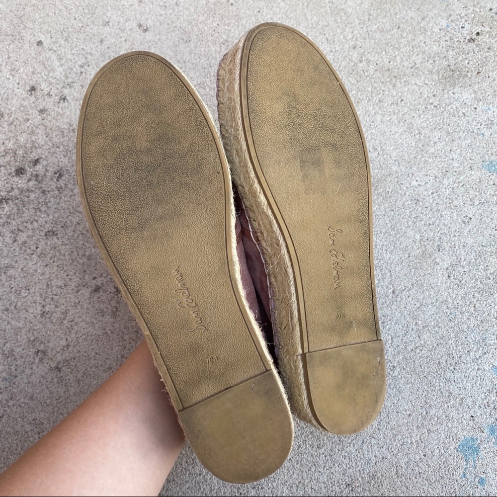 Sam Edelman Pink Suede Espadrille Platform Loafer - Picture 5 of 5
